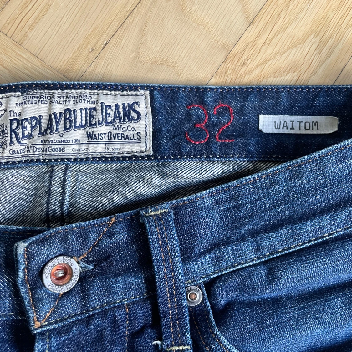 Blå Replay jeansbyxor herr - 2