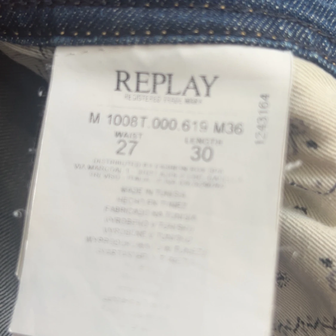 Blå slitna jeans från Replay - 2