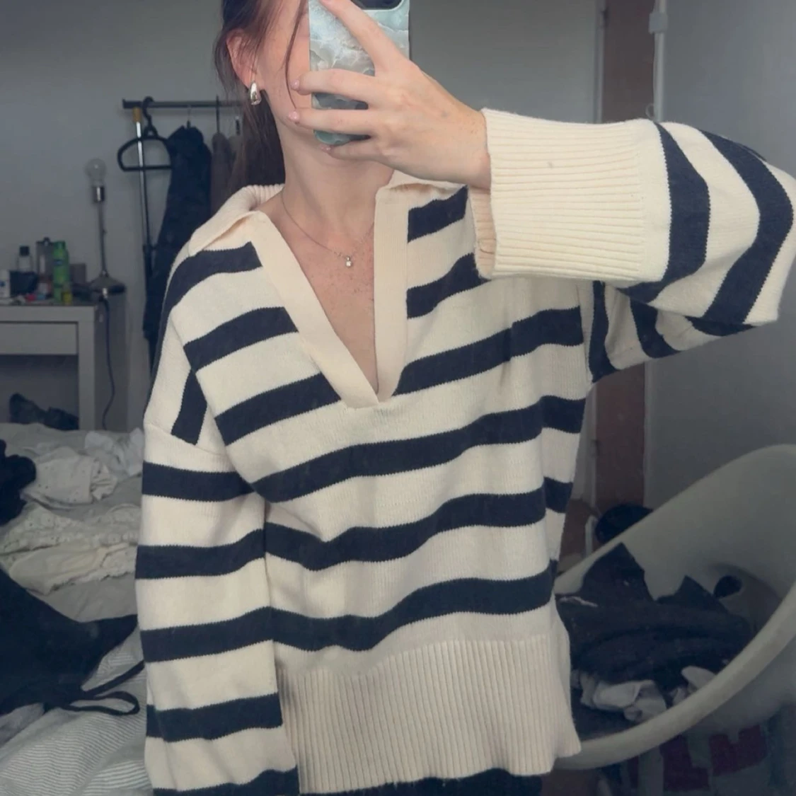 Randig stickad tröja från 157 XS