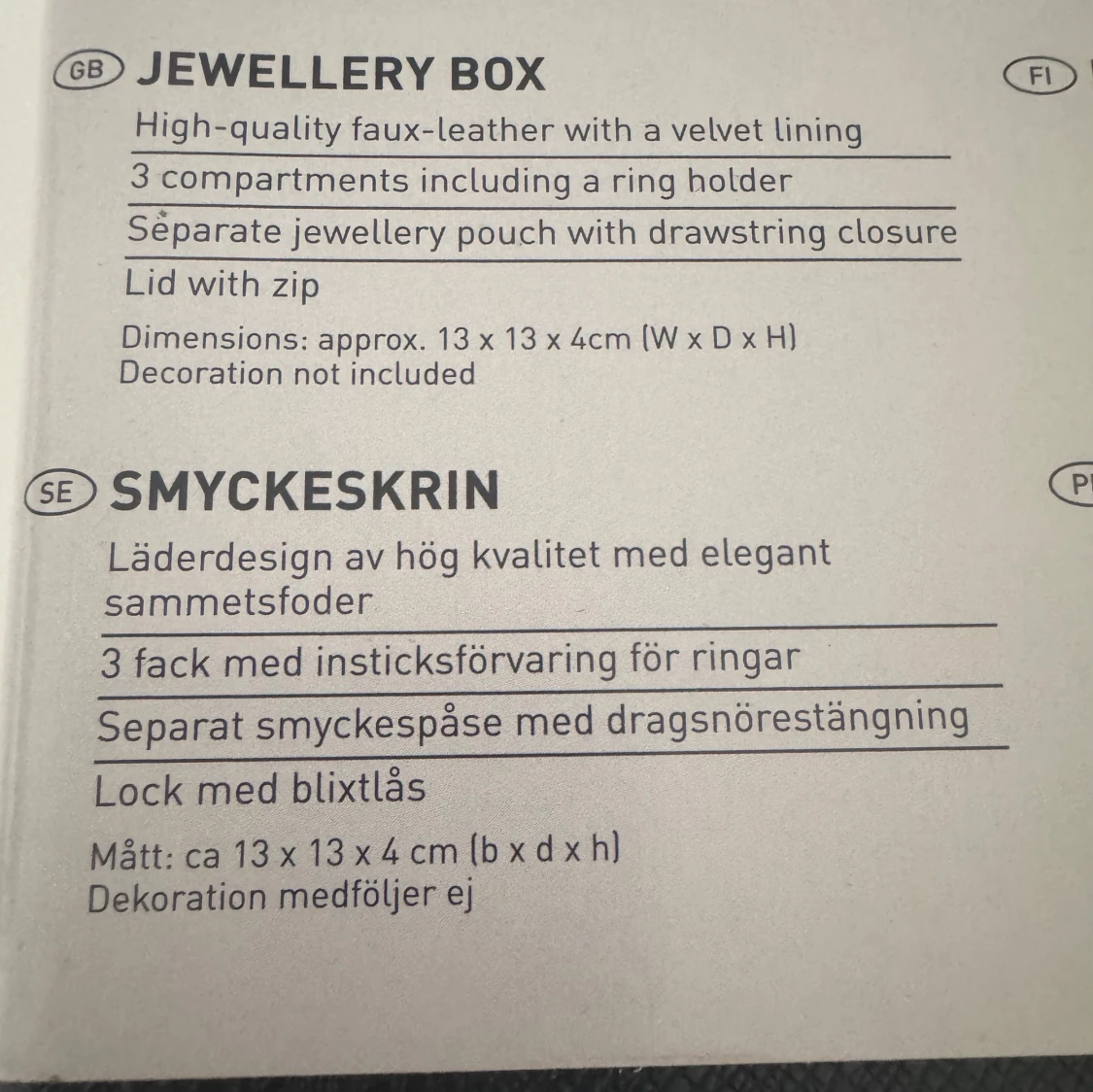 Ny svart smyckesväska från Livarno Living - 2