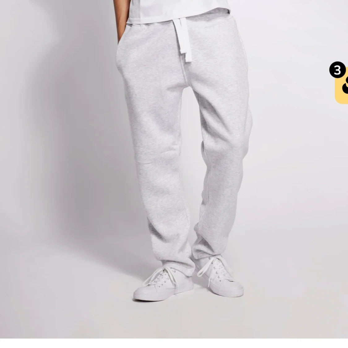 Grå mjukisbyxor med snörning