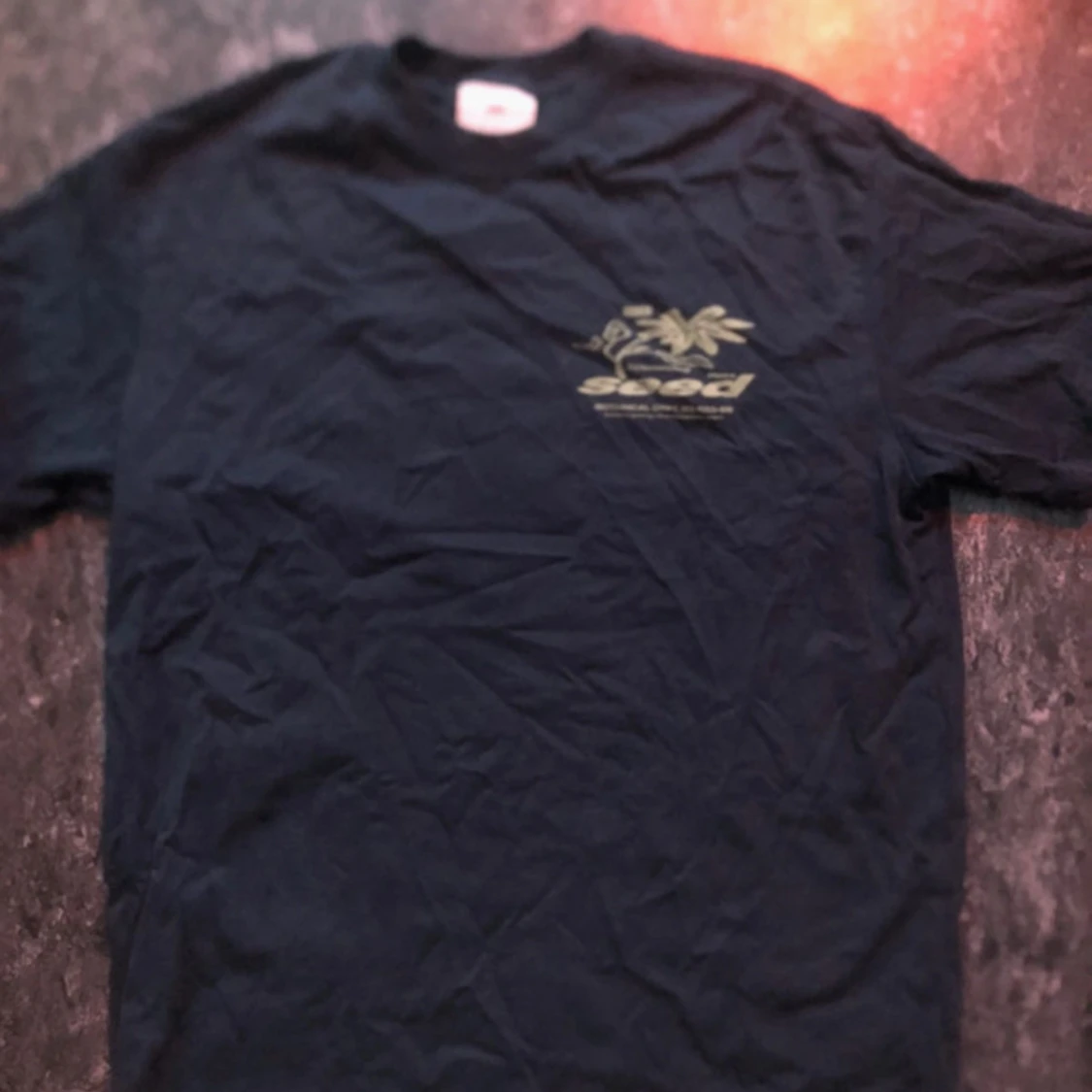 Svart t-shirt med tryck Seed