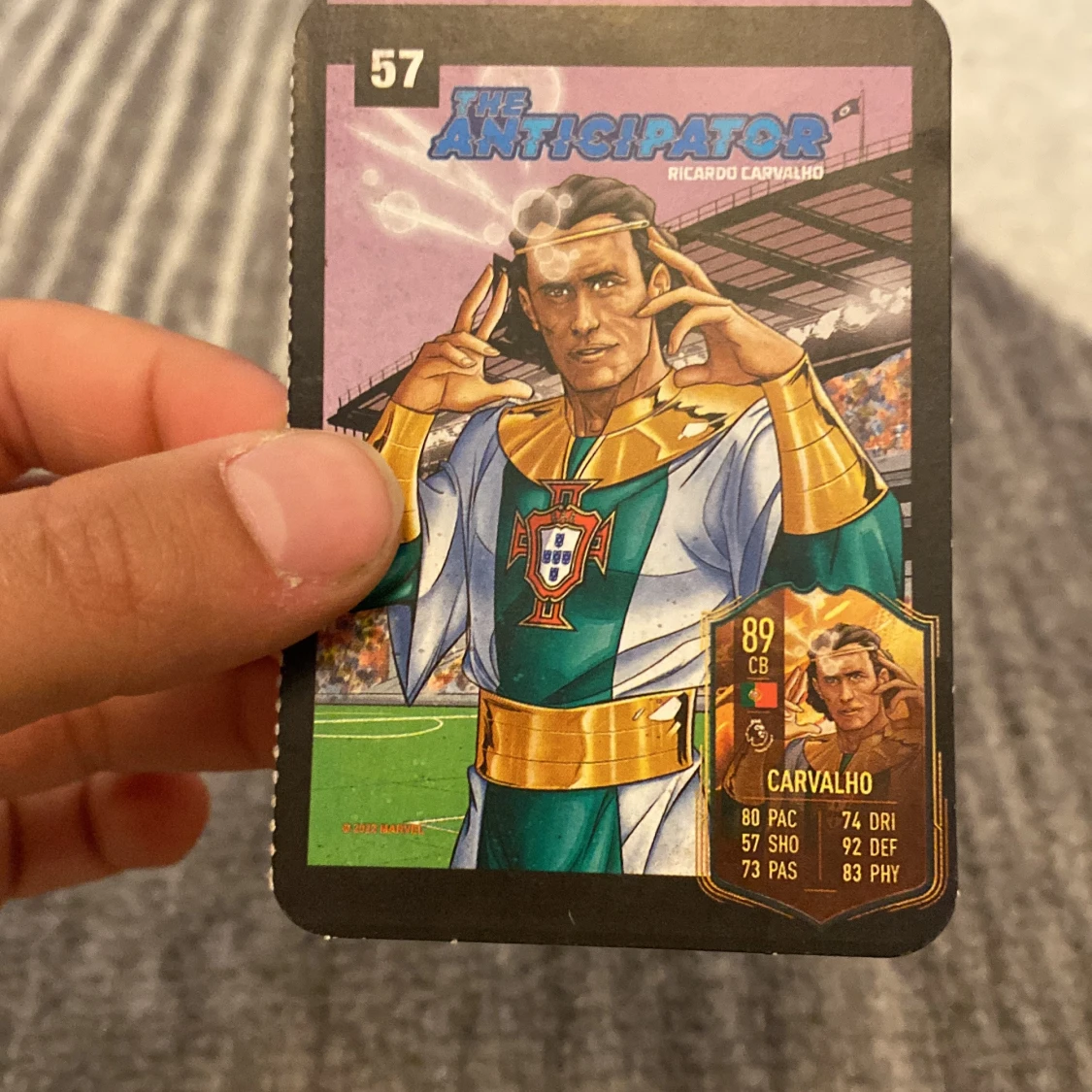 Fotbollskort med Ricardo Carvalho