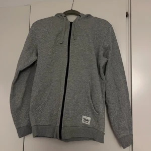 Grå hoodie från Andy by Frank Dandy - Säljer en grå hoodie från Andy by Frank Dandy. Den har en dragkedja framtill och en justerbar huva med snören. Perfekt för en avslappnad stil. Hoodie har ribbade muddar vid ärmslut och nederkant.