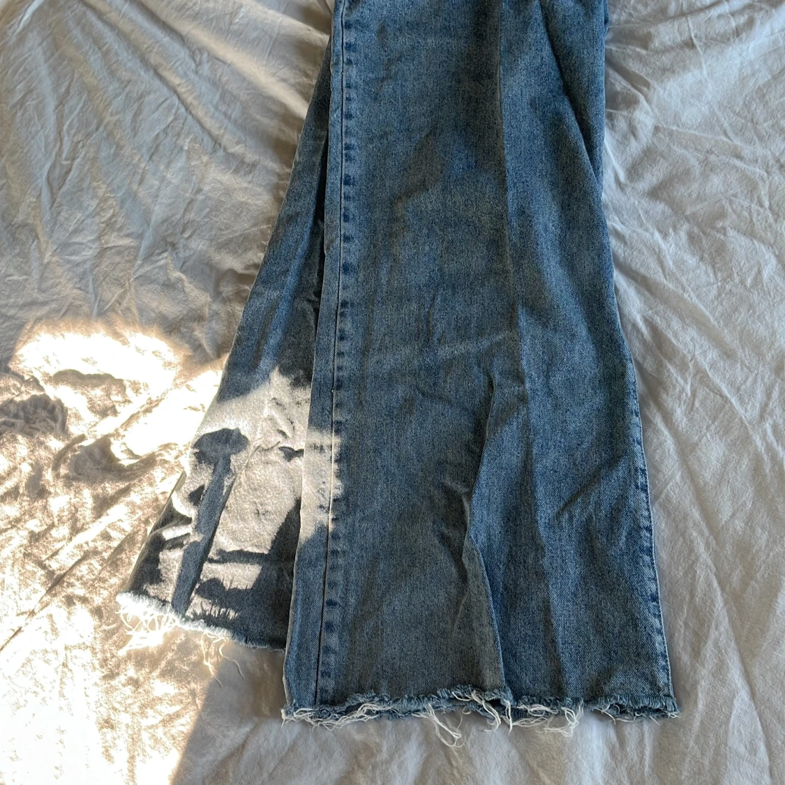 Blå wide leg jeans från SHEIN - 2