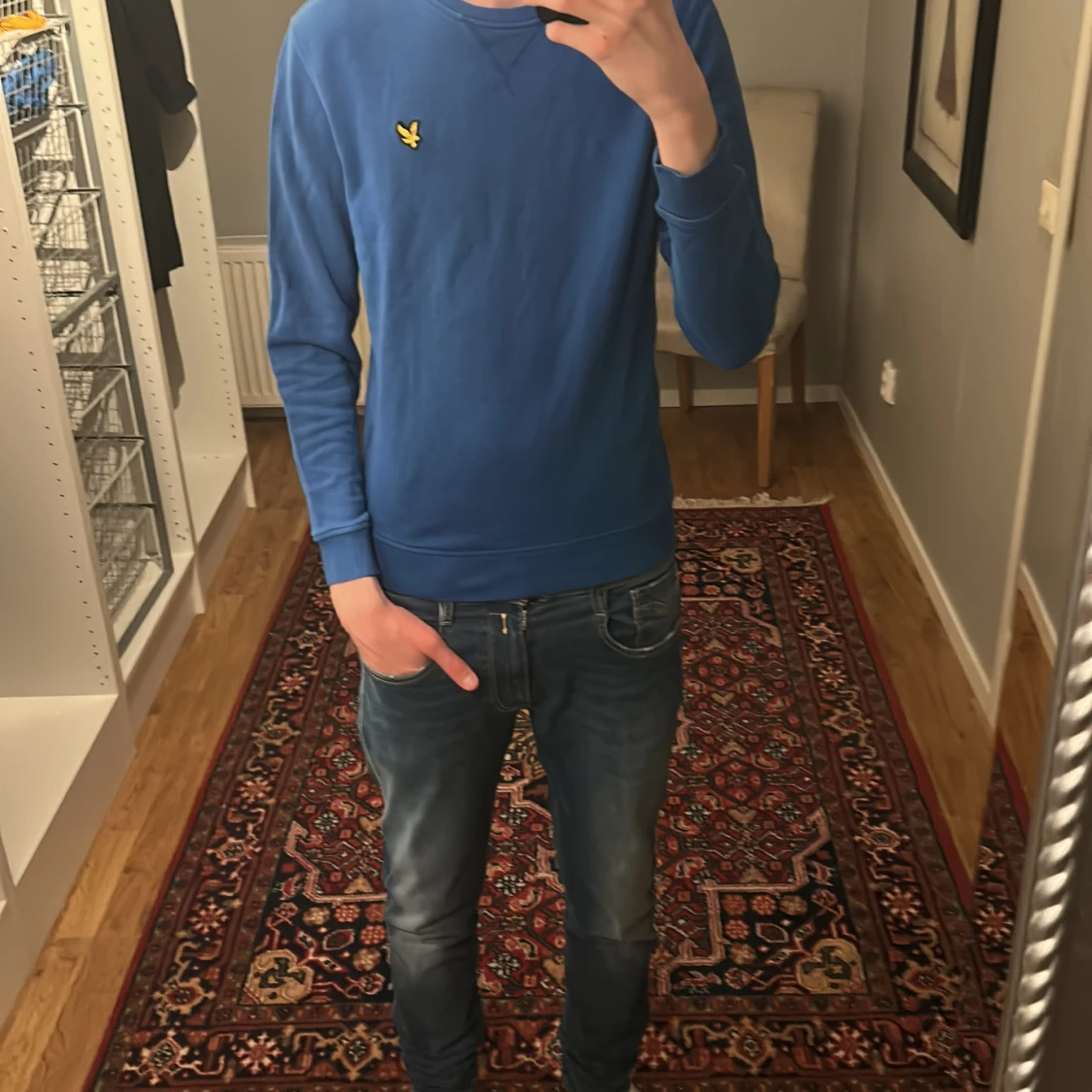 Blå sweatshirt från Lyle & Scott