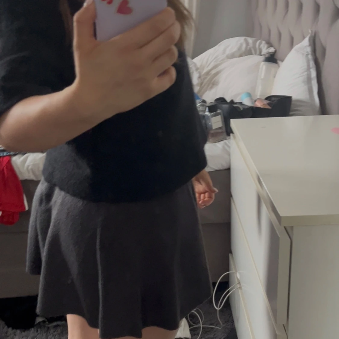 Svart stickad kjol från Zara - 1