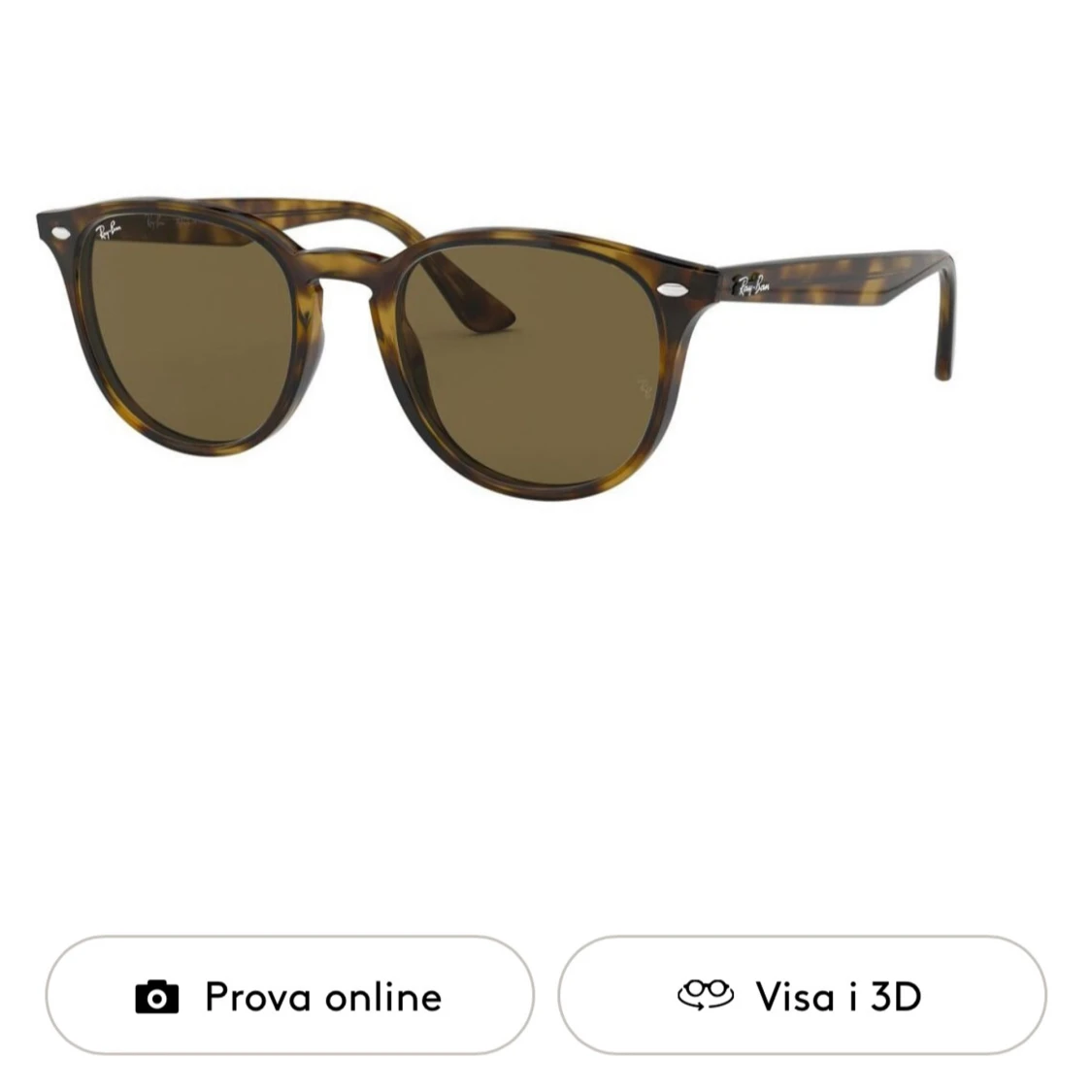 Ray-Ban runda solglasögon i brunmelerad plast