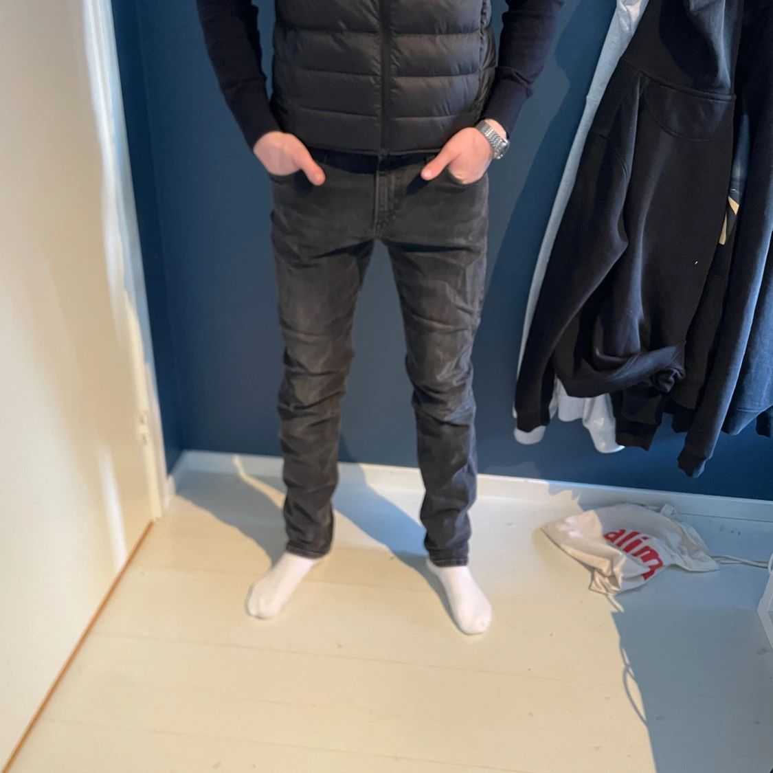 Svart/gråa lee rider jeans. 2 par - 1