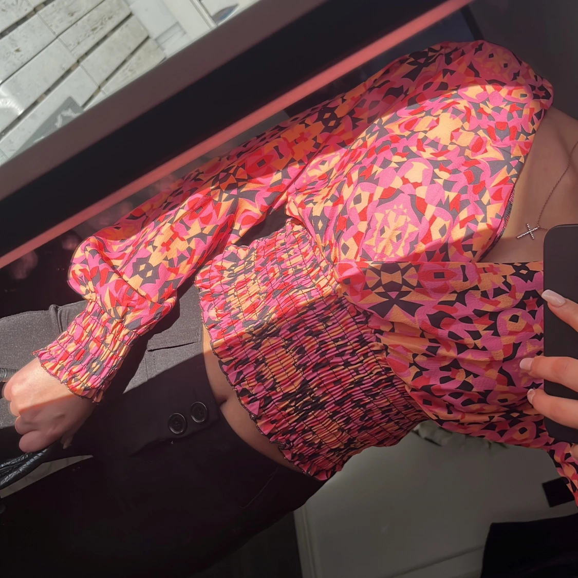 Färgglad blus med mönster - 3