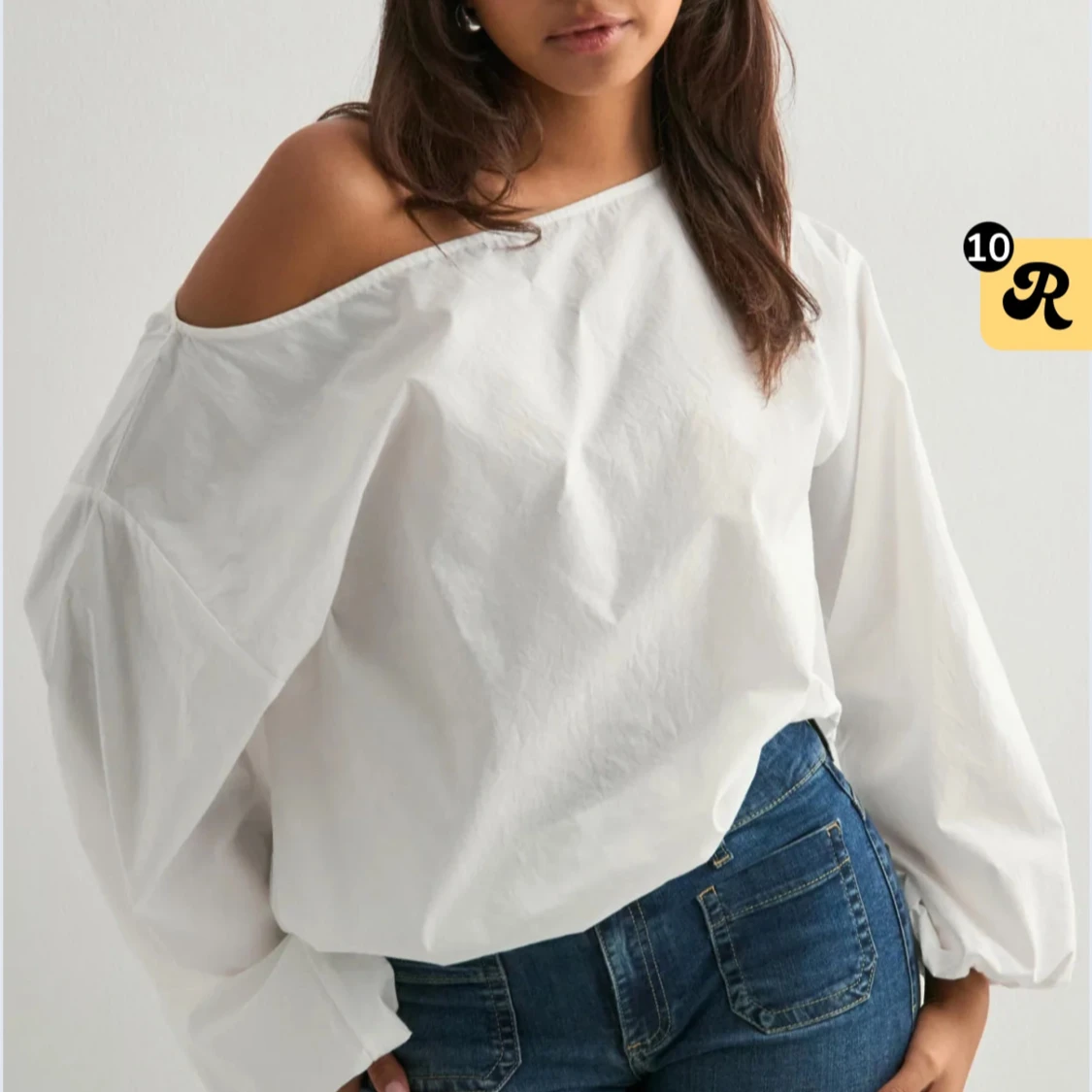 Vit offshoulder blus 