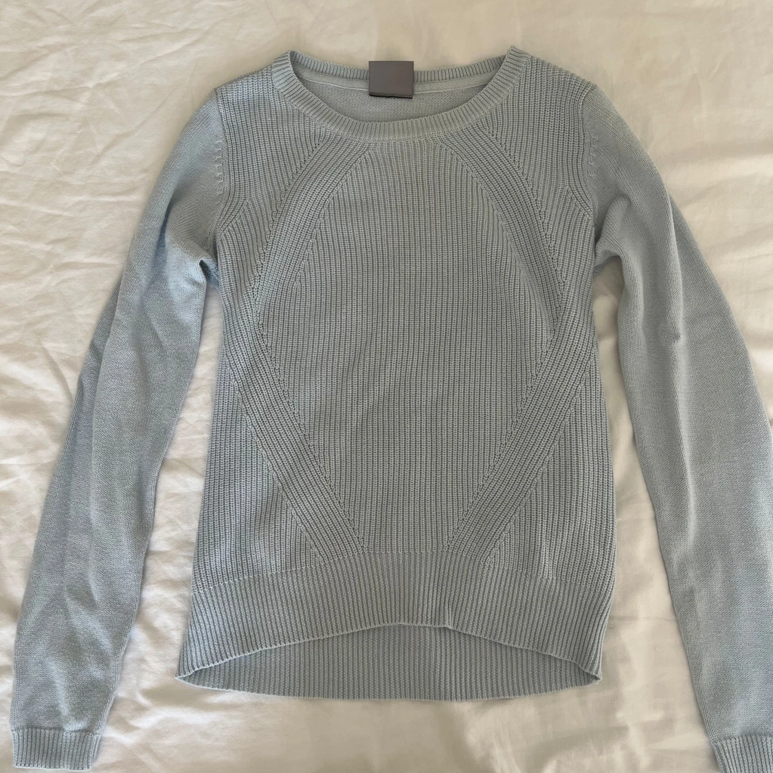 Ljusblå stickad tröja Vero Moda XS