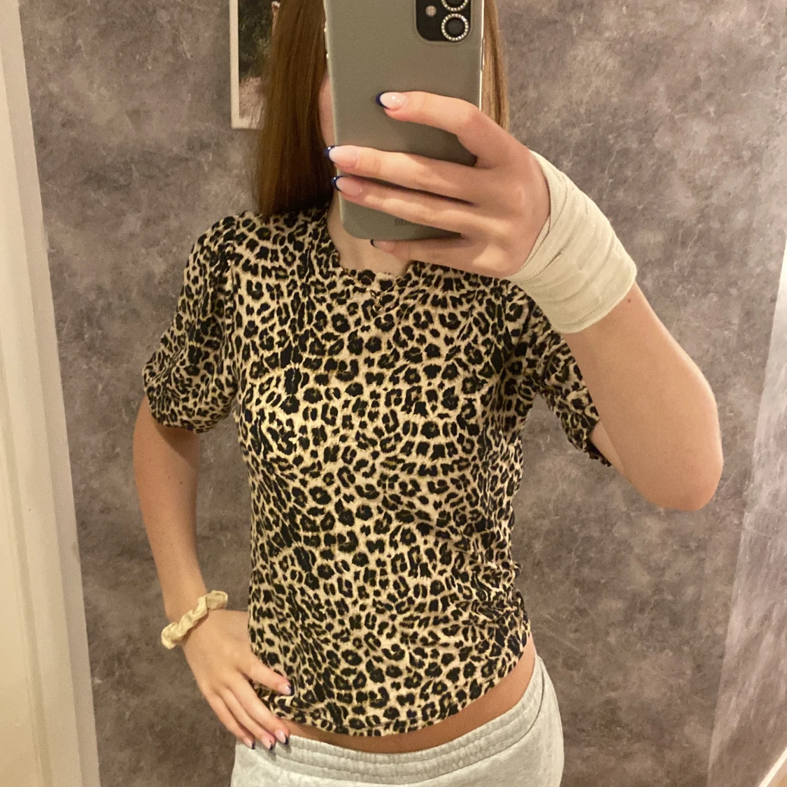 Leopardmönstrad topp