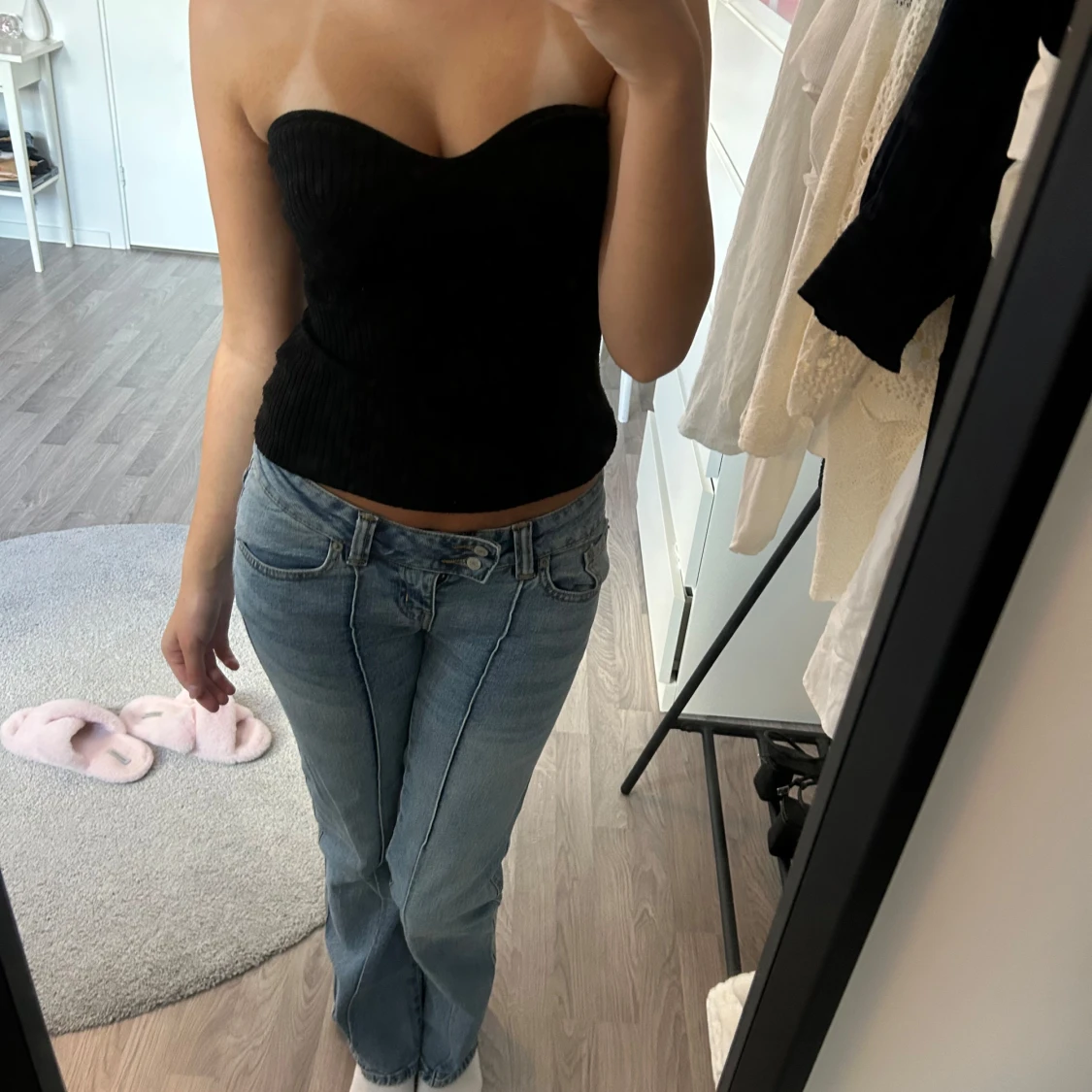 Svart ribbad tubtopp