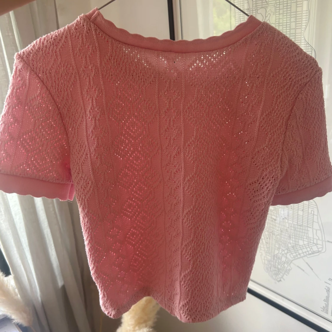 Rosa stickad topp  - 1