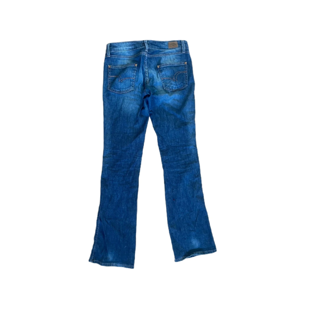 Blå bootcut jeans med låg midja - 2