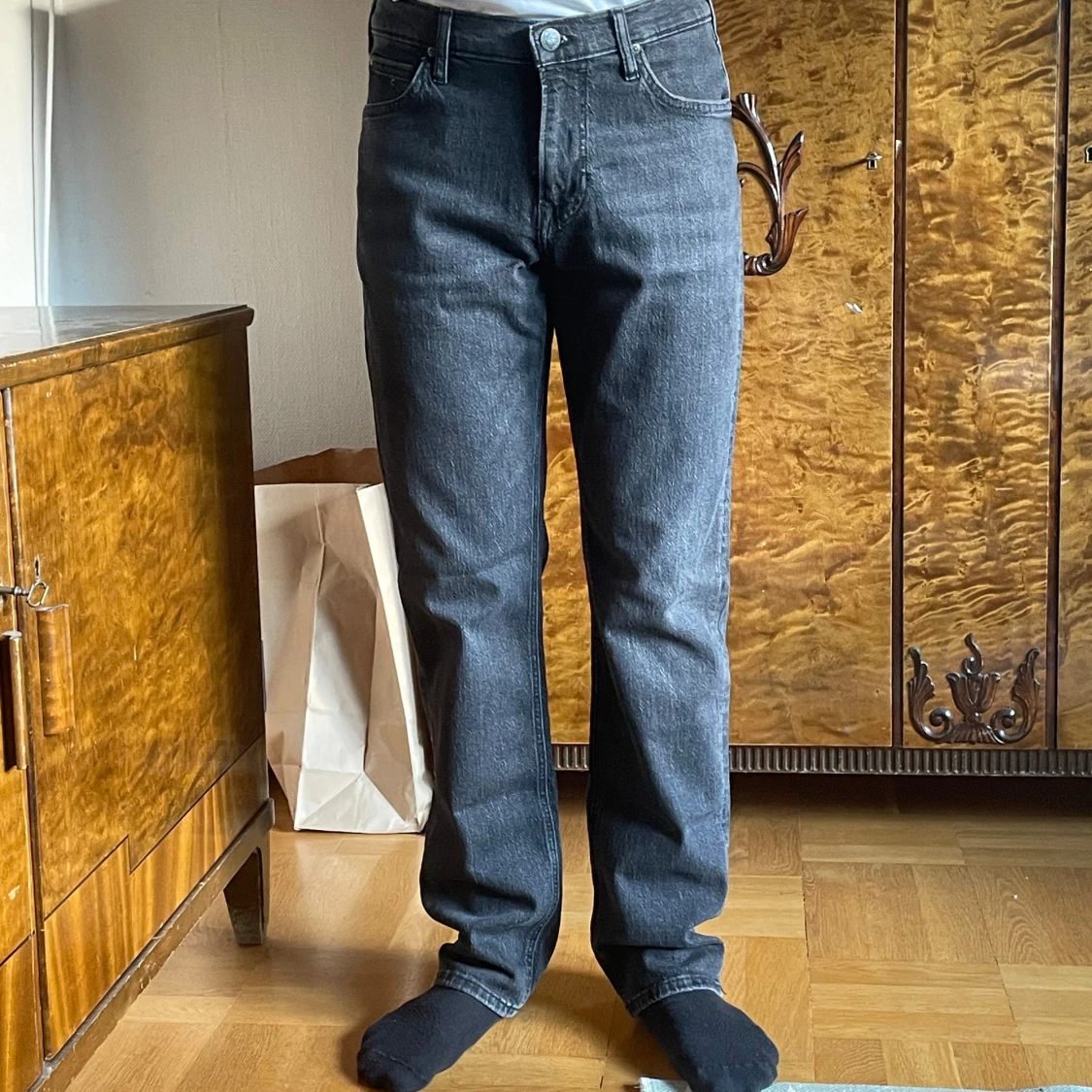 Svarta Lee ’West’ relaxed fit jeans - 3