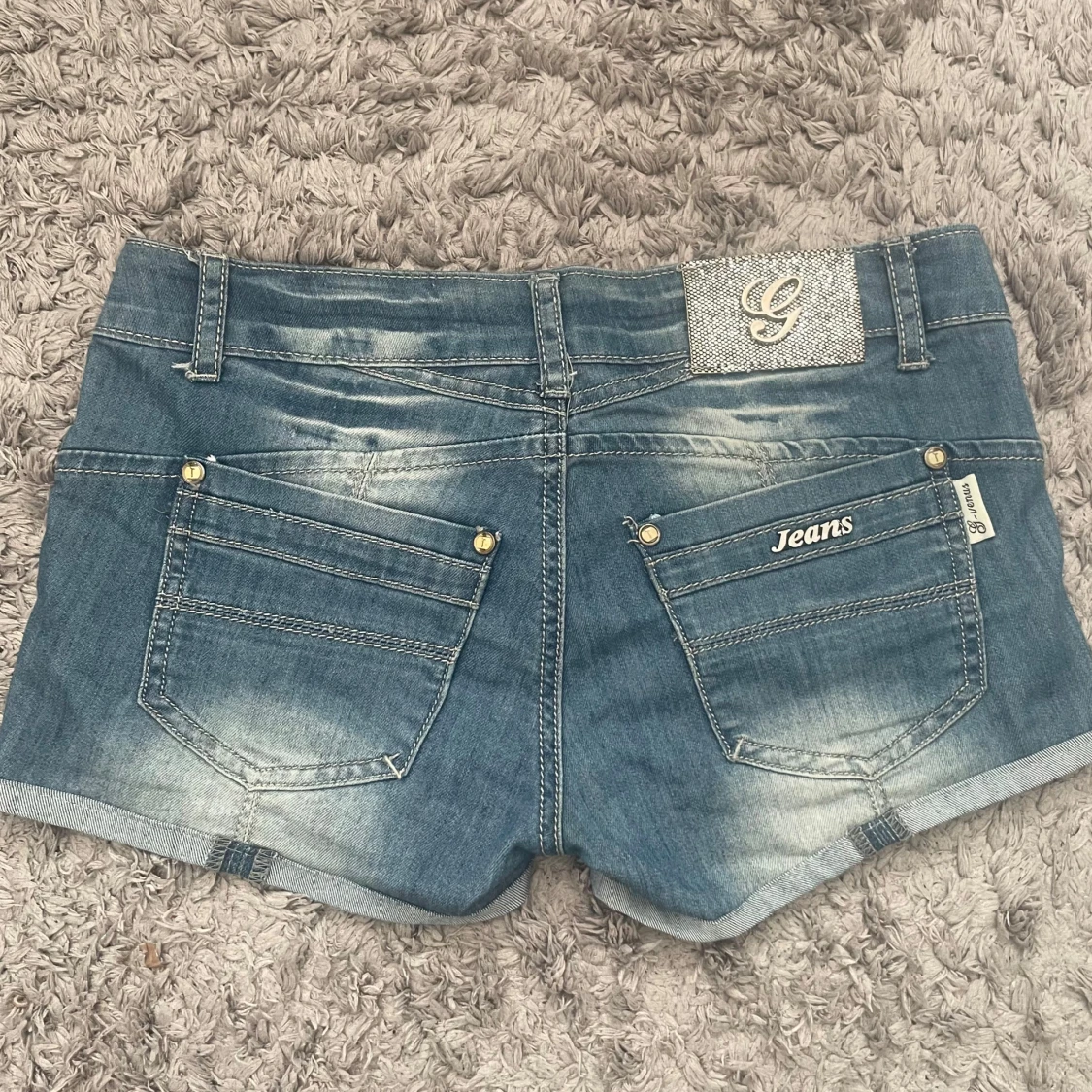 Blå jeansshorts - 3