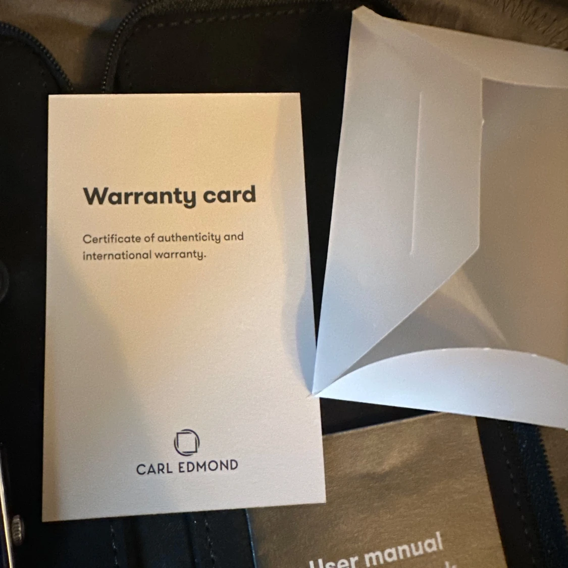 Carl Edmond fyrkantig klocka brun läder - 3