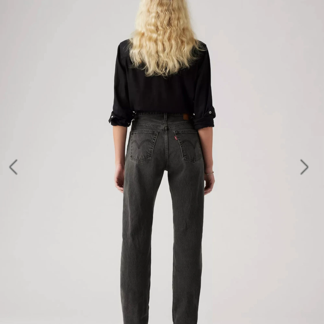 Levi's 501 svarta jeans, high waist - 1