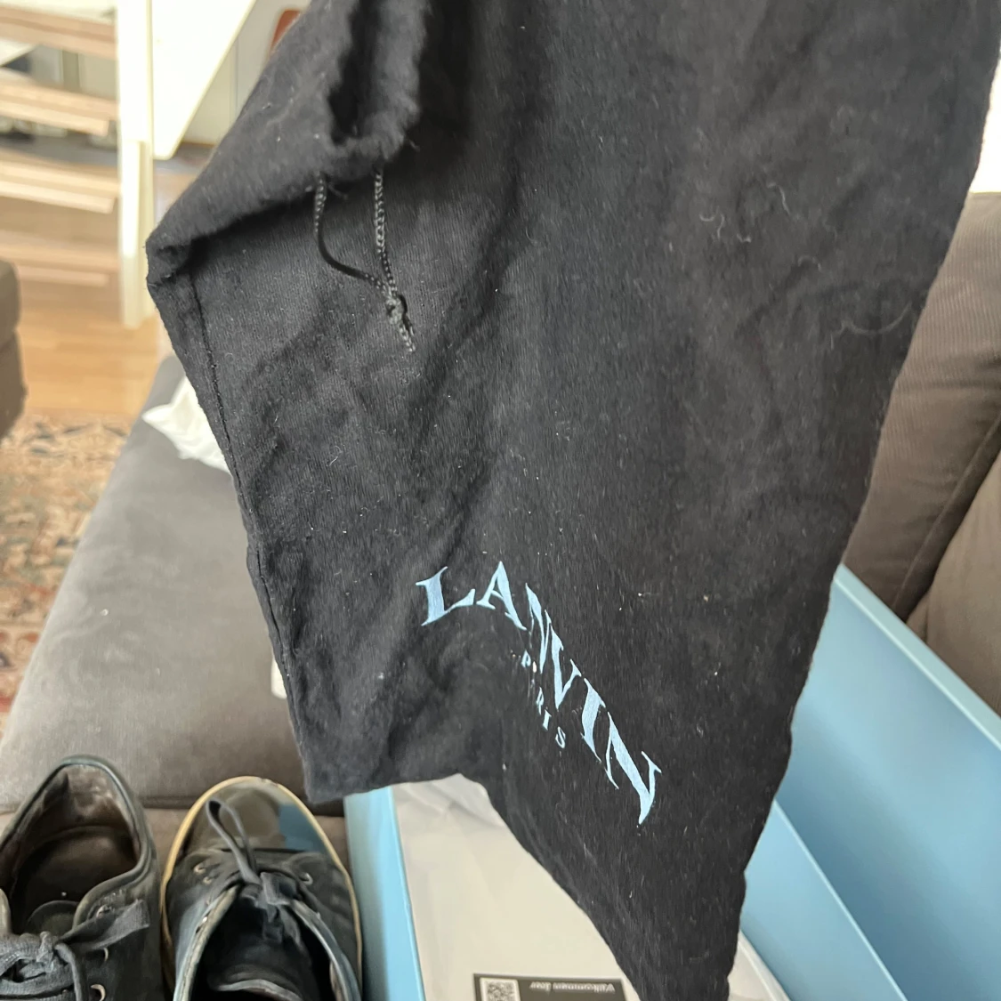 Svarta sneakers från Lanvin i mocka - 4