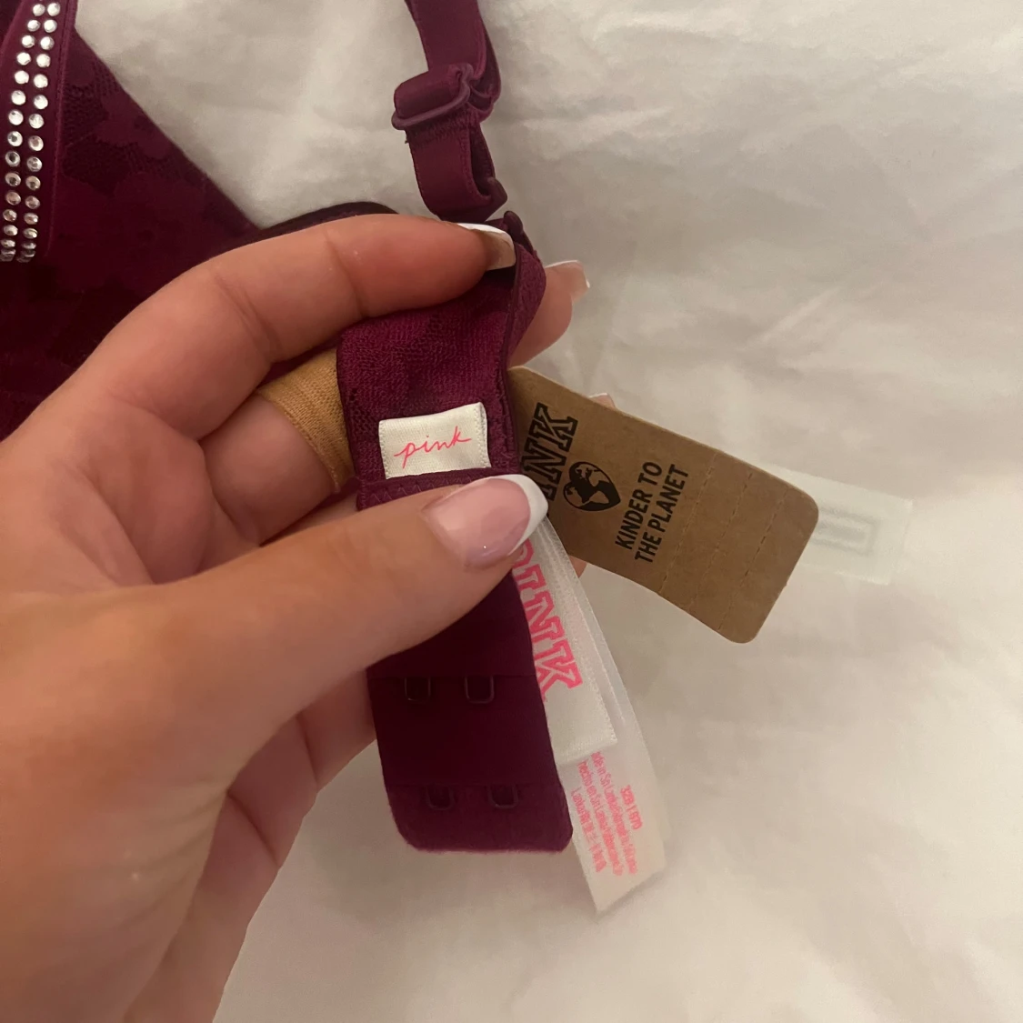 Vinröd push-up bh från Pink  - 3