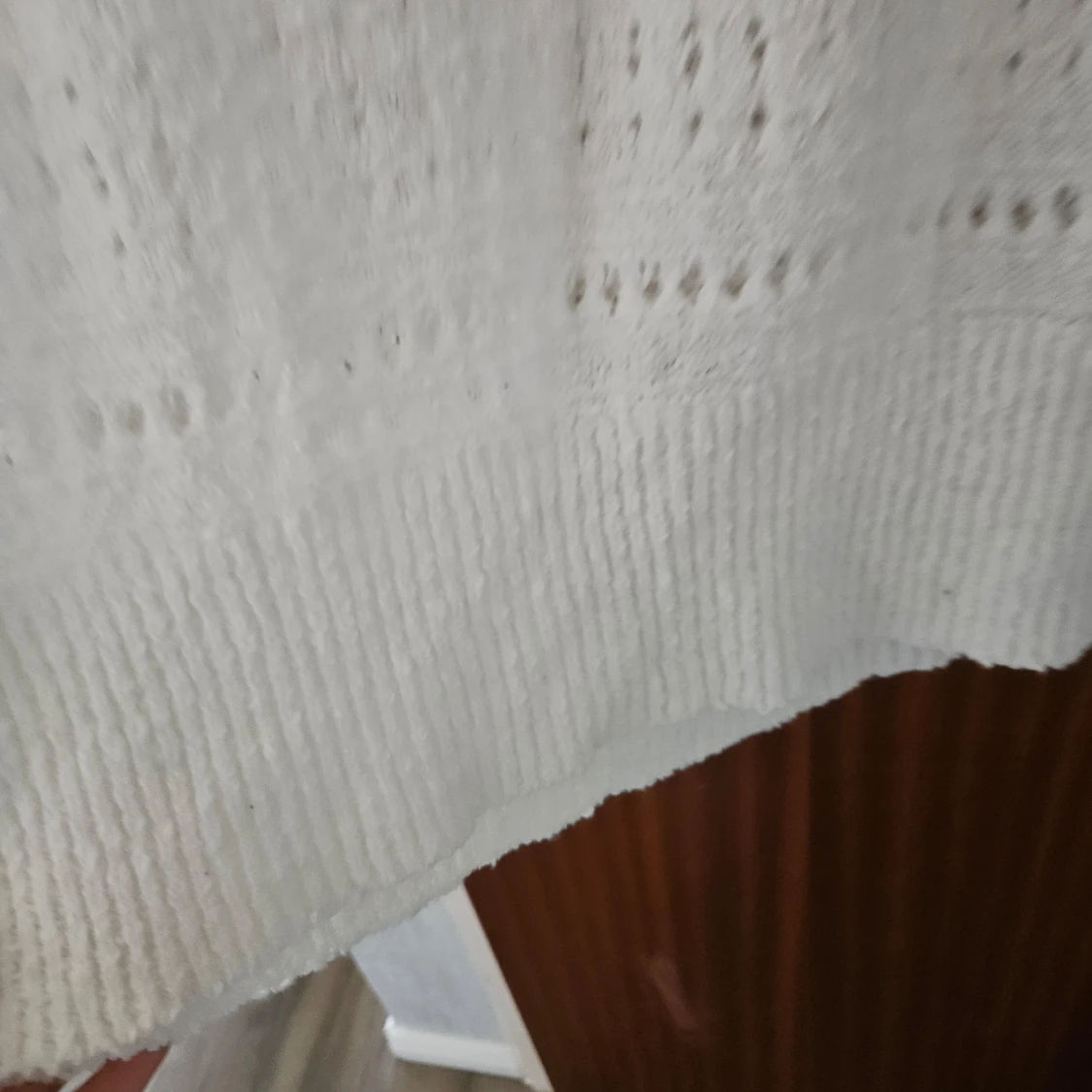 Vit stickad klänning - 4