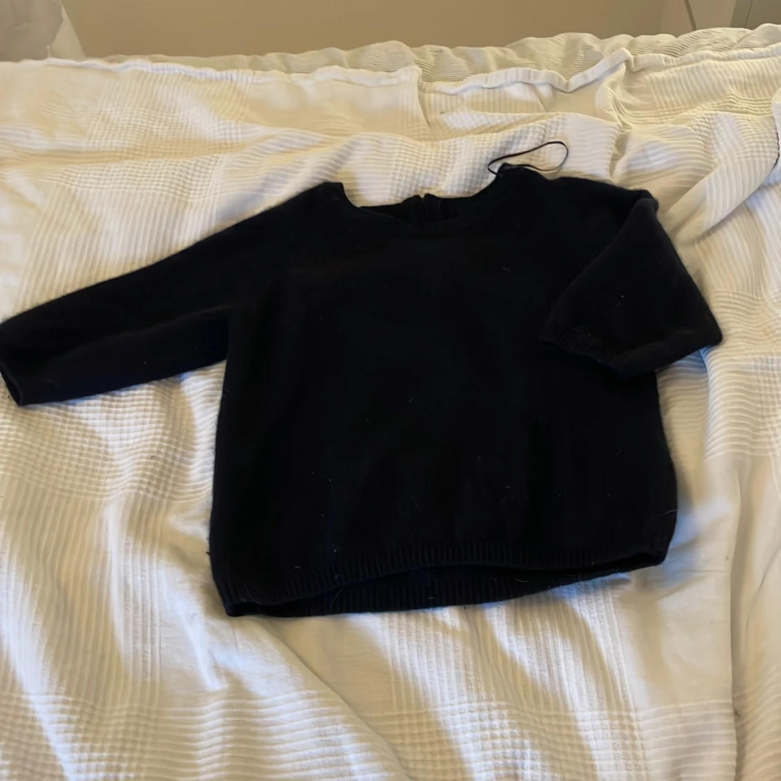 mörkblå stickad tröja från Zara