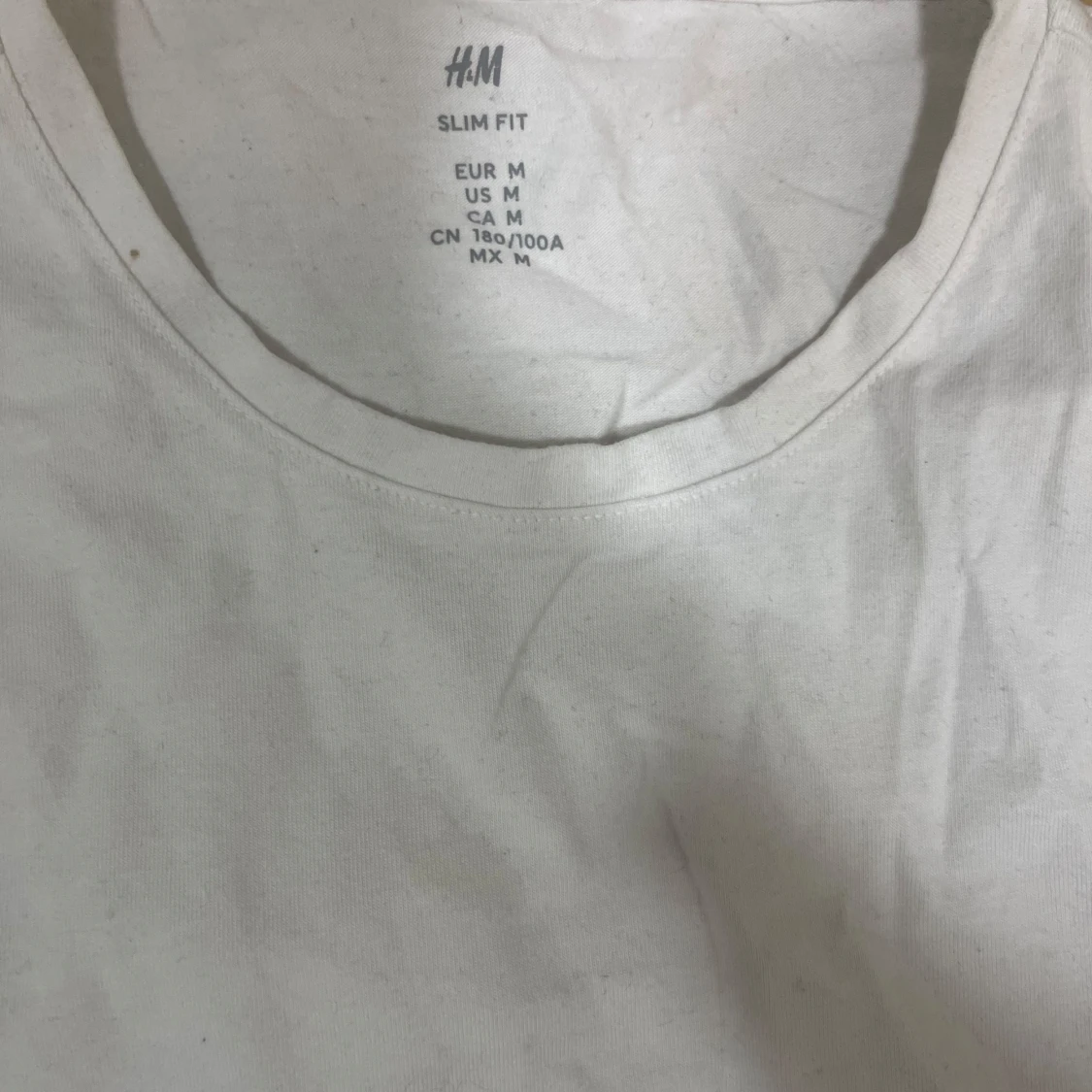 Vit slim fit t-shirt från H&M - 1