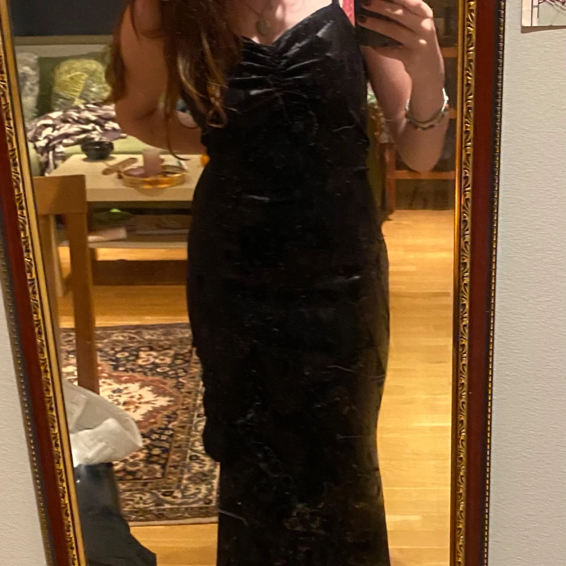 Svart mönstrad klänning