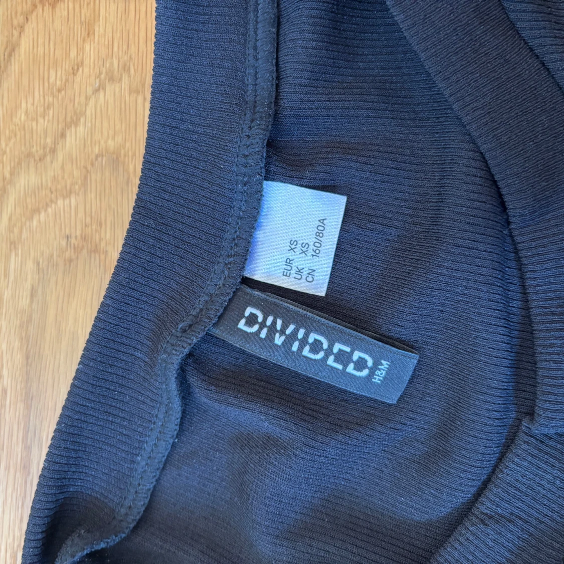 Svart ribbad kortklänning H&M Divided - 3