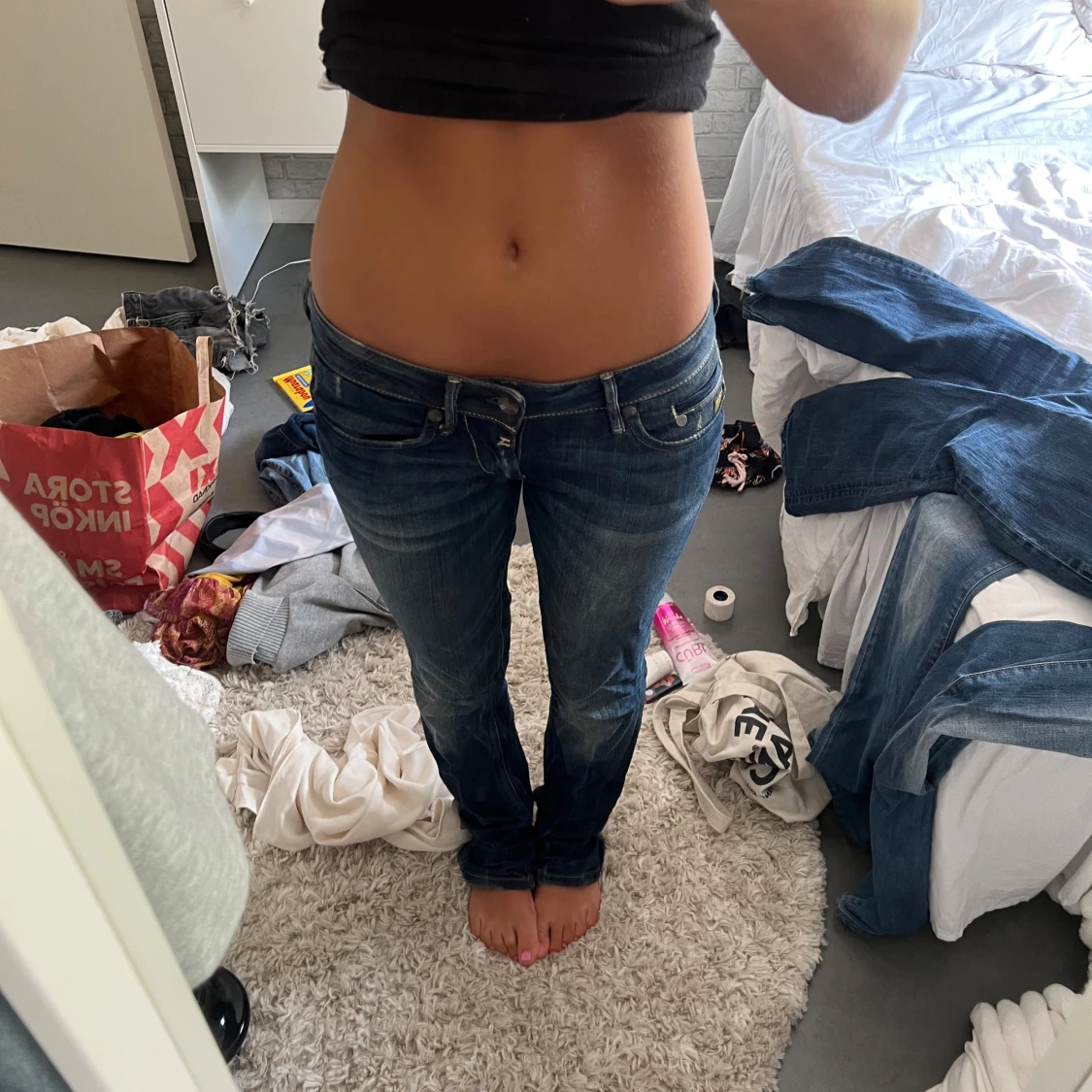 Lågmidjade blå jeans från g-star