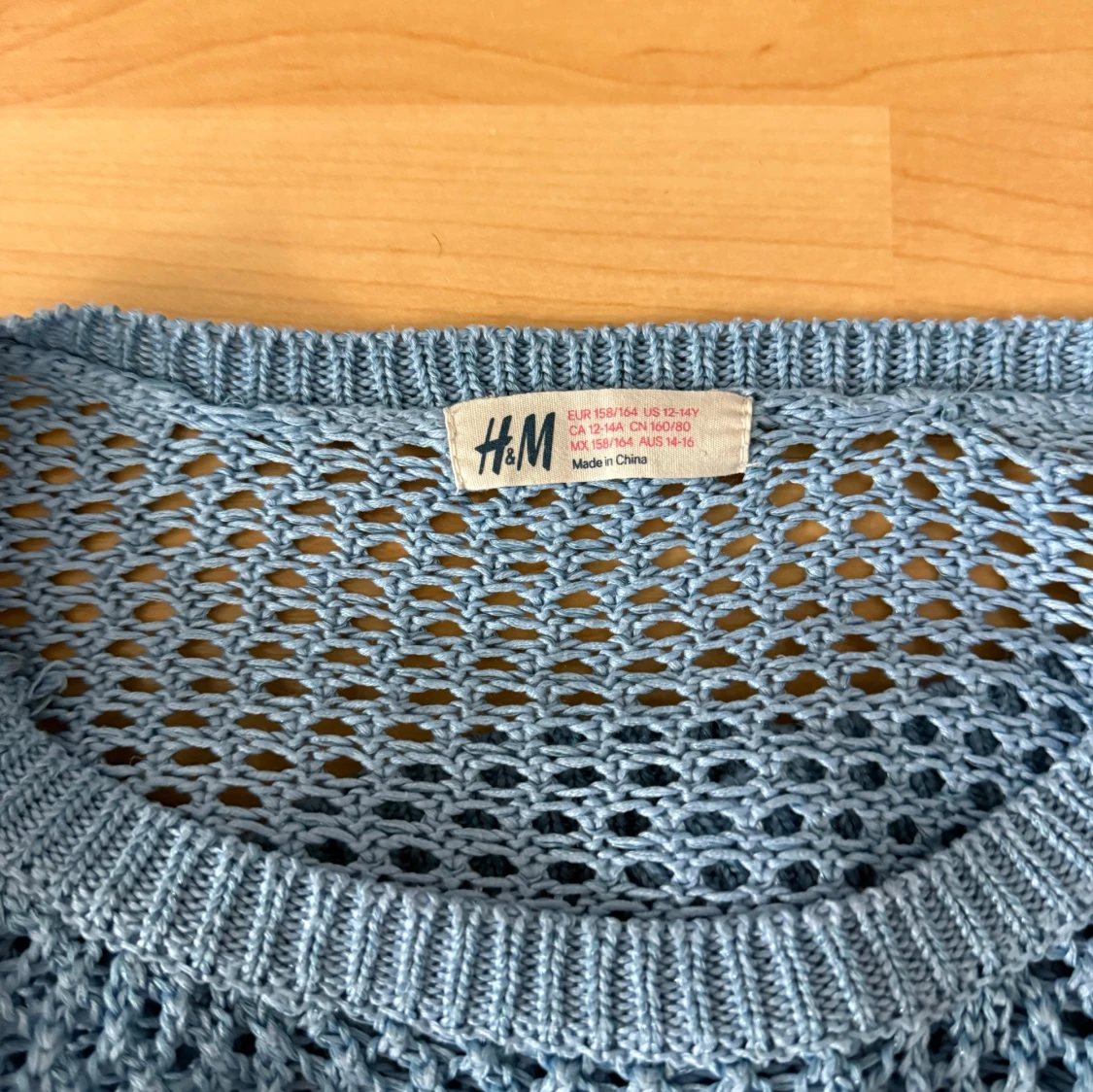 Blå stickad tröja från H&M - 1