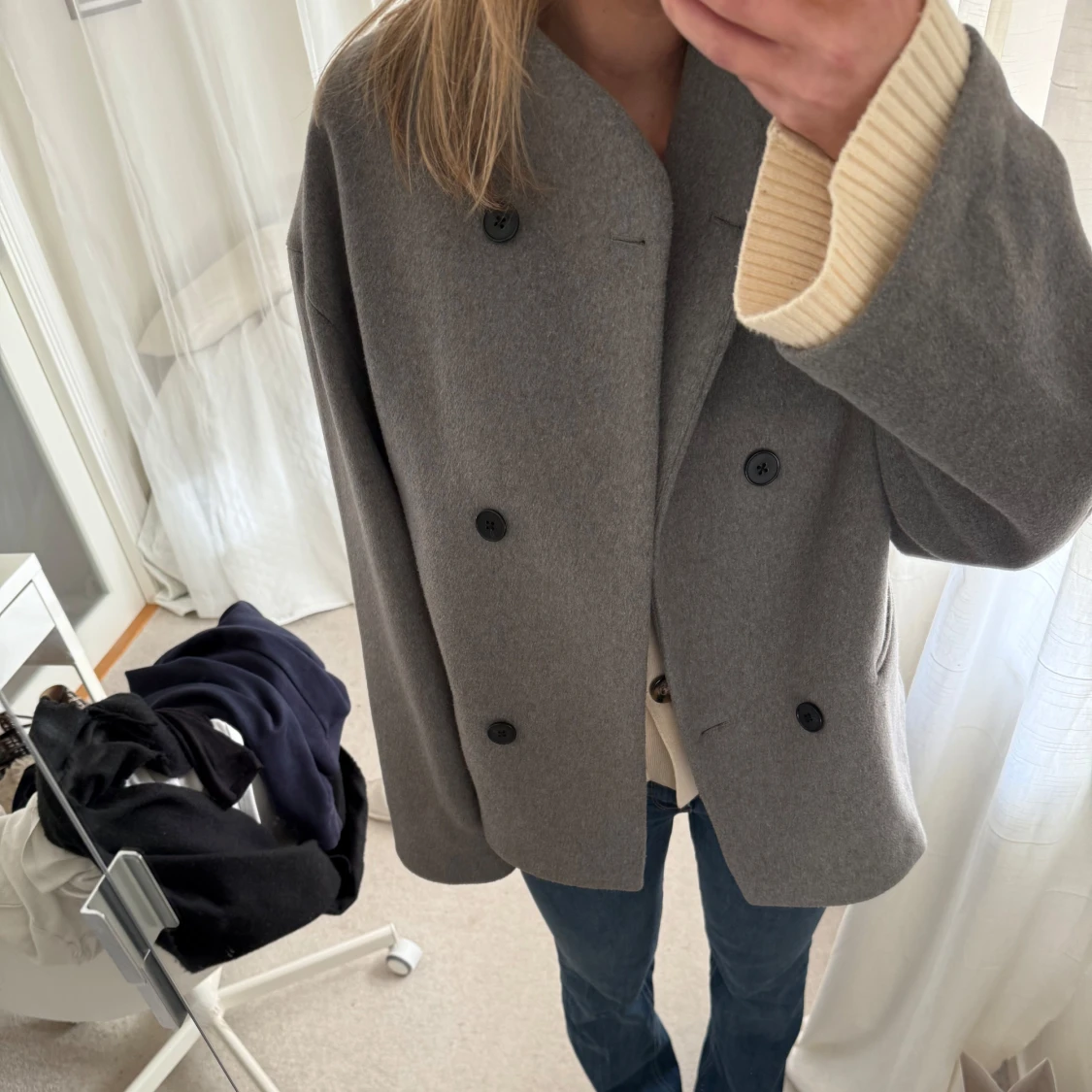 Grå vårkappa från NA-KD - 1