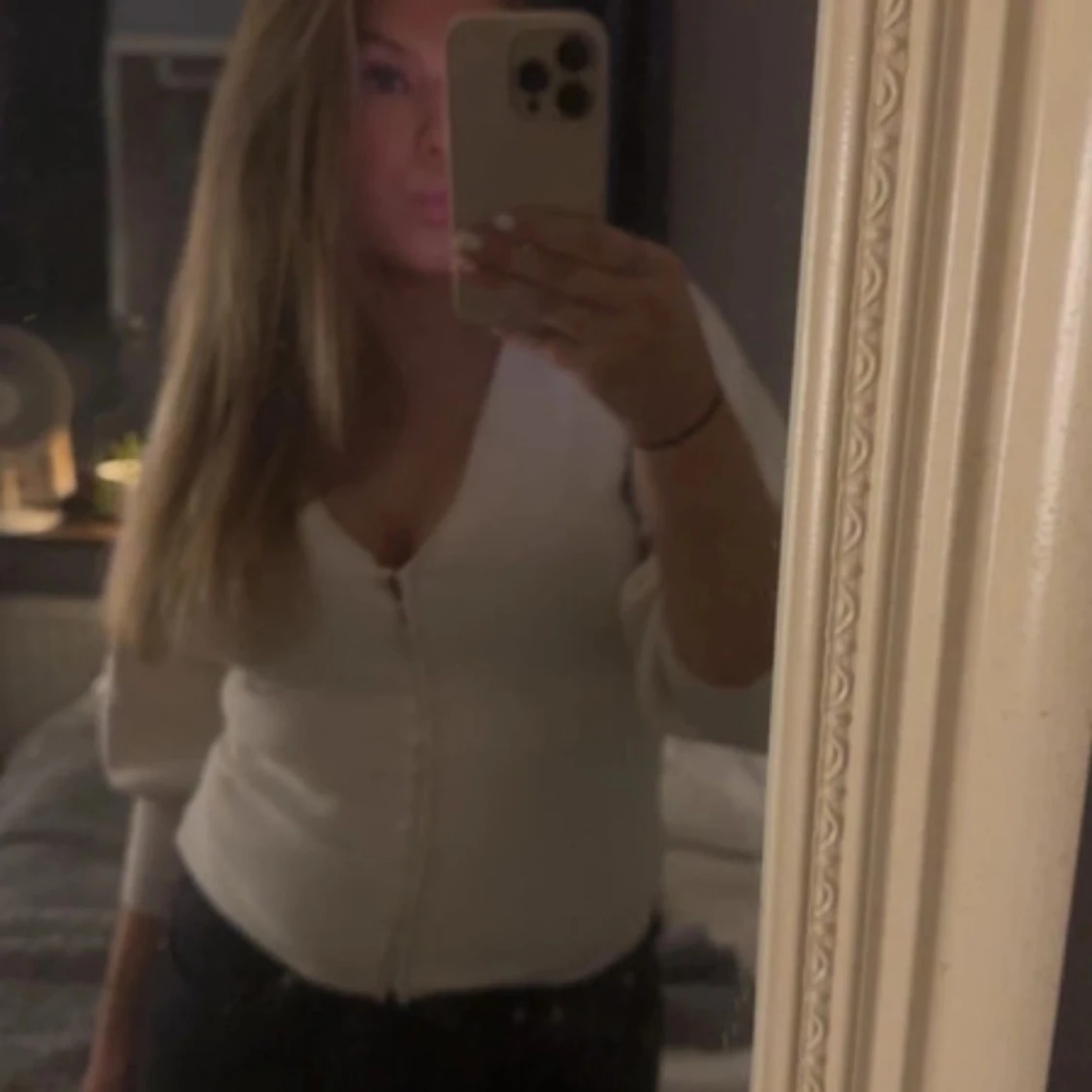 Vit ribbad kofta - 1