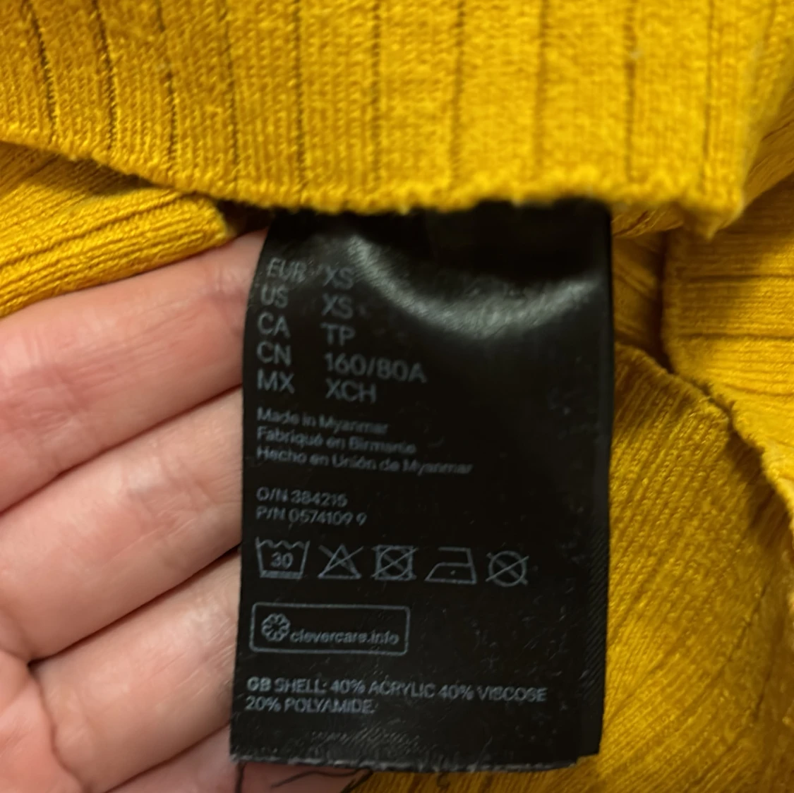 Gul ribbad tröja från H&M - 4
