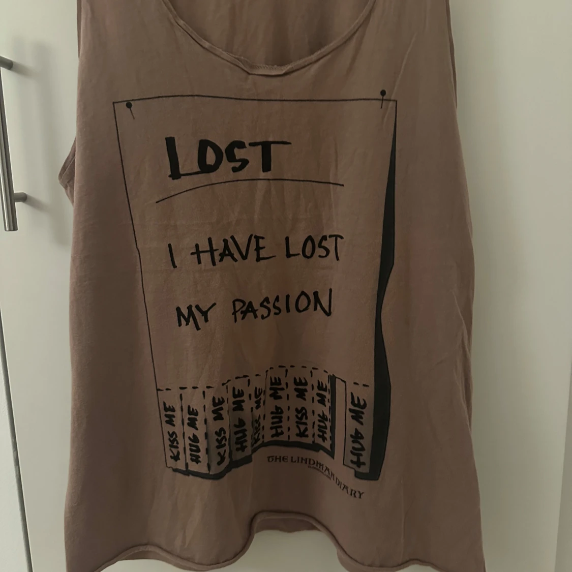 Brun linnetopp med tryck - 3