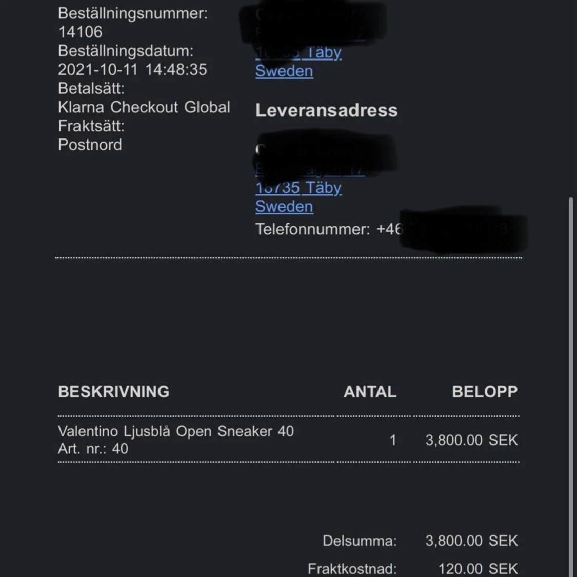 Valentino Garavani sneakers med blå detalj - 4