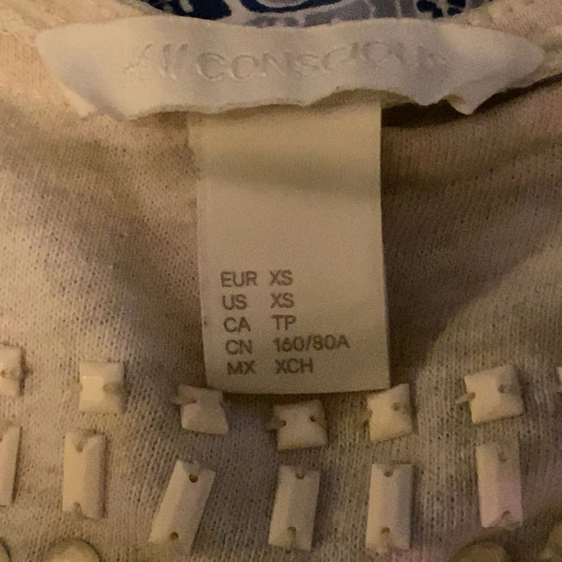 Beige tröja med pärldetaljer H&M XS - 2