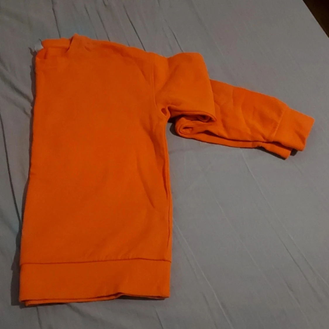 Orange sweatshirt i bomull - 1