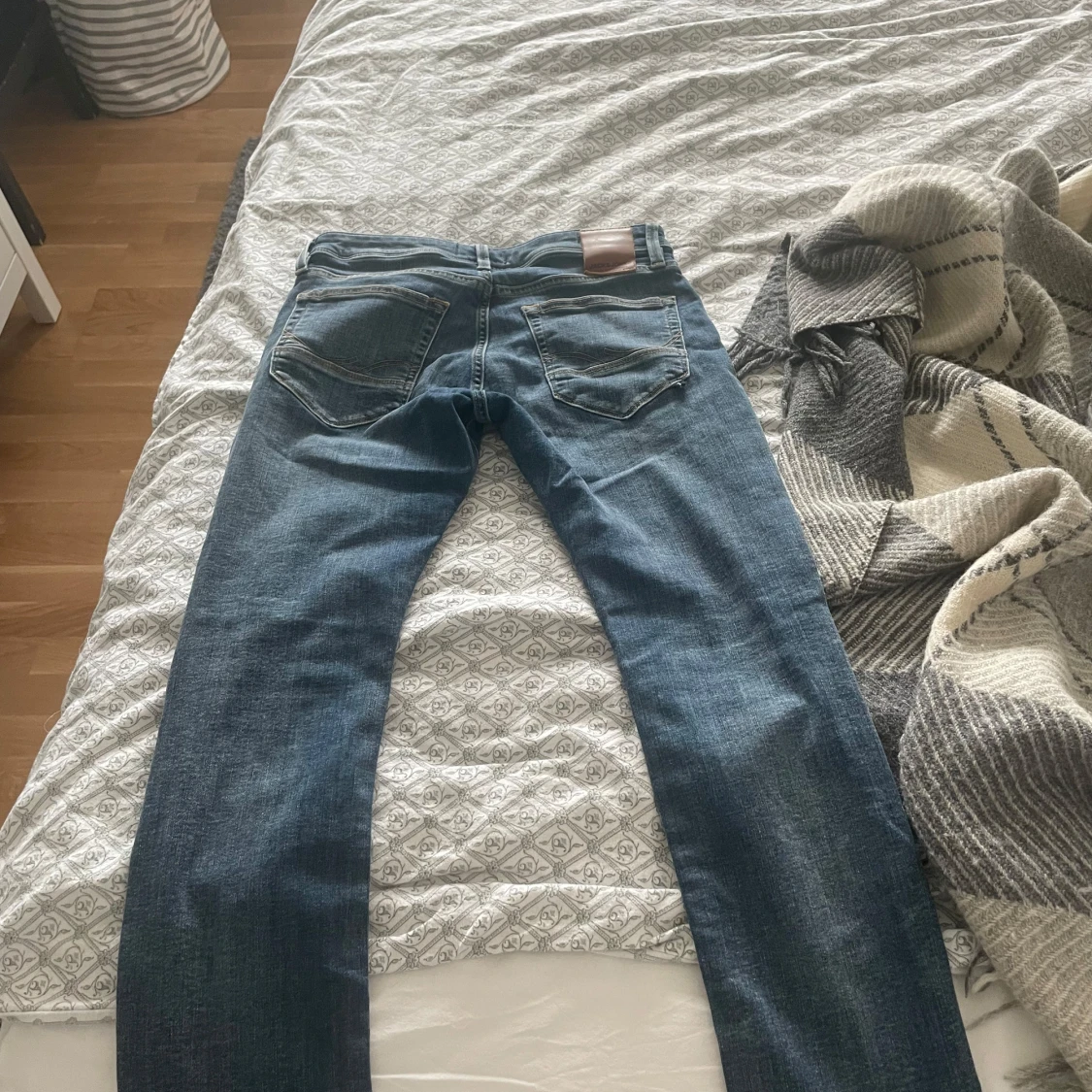 Blå slim fit jeans Glenn - 1