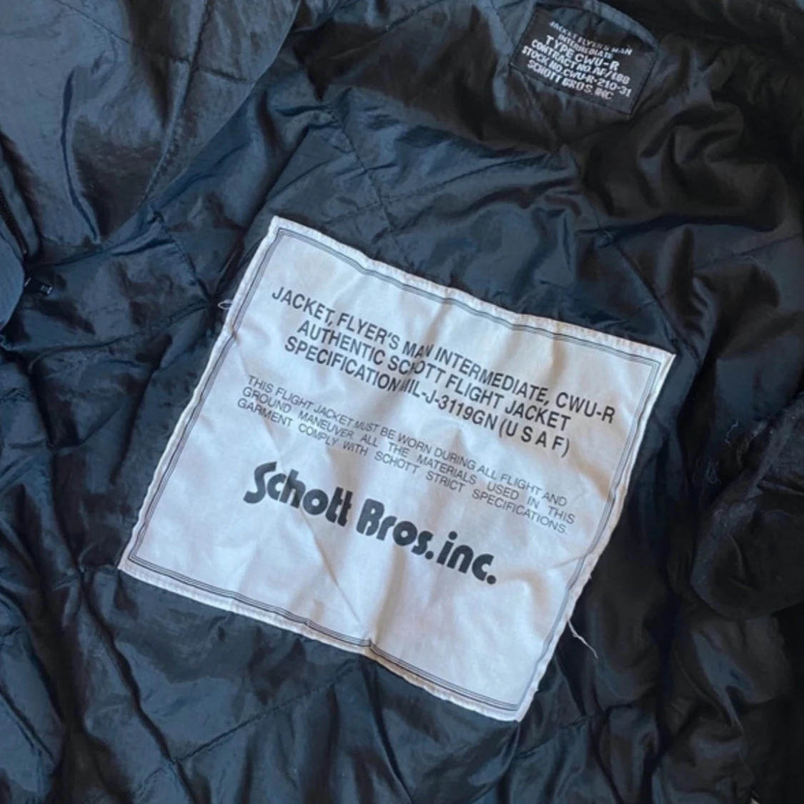 Vintage Schott CWU Flyer Bomber Jacket Opium Military Y2K - 4