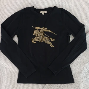 Tröja med guldigt tryck - Säljer denna långärmade tröja med guldigt tryck av en höst och riddare🌟 storlek S, mycket fint skick! 