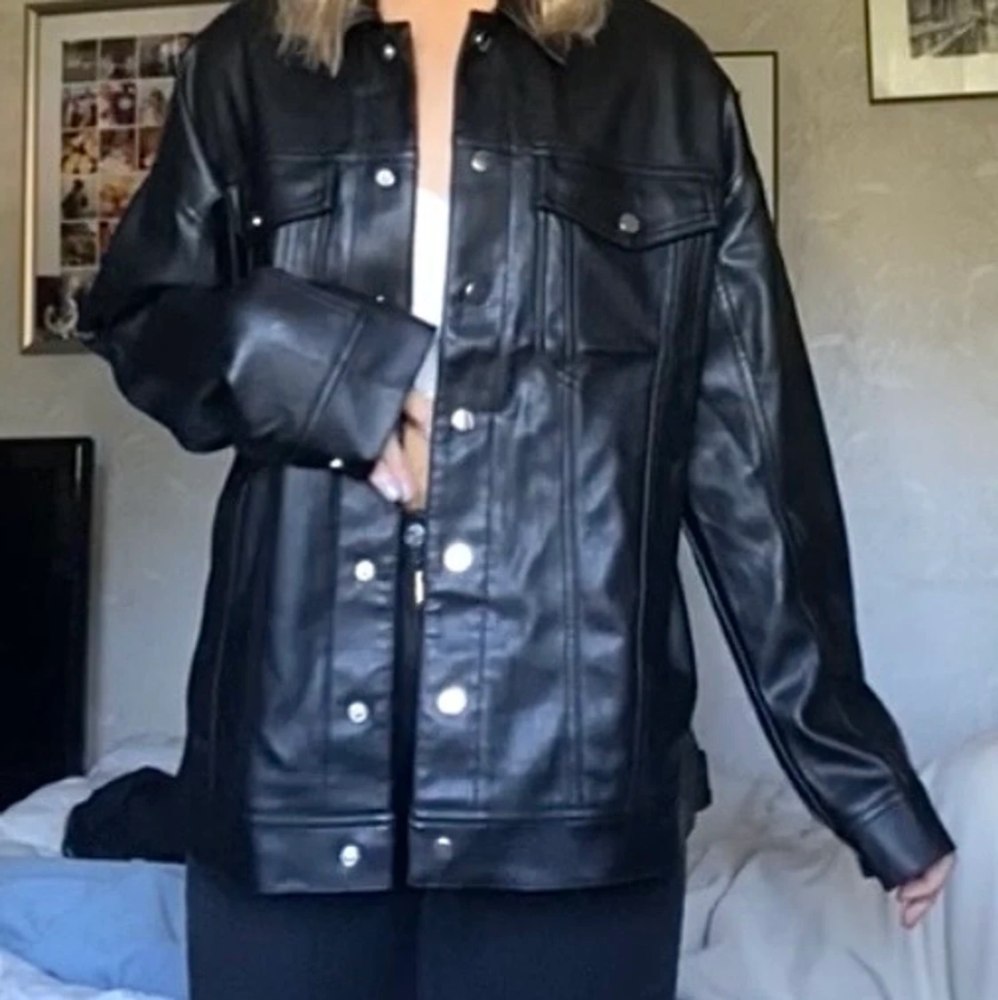 Oversized Pu-jacket - 91