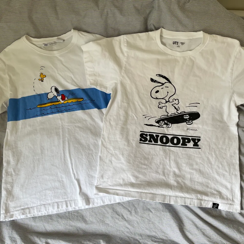 Två Snobben-tröjor från Zara och Uniqlo. Nypris: 300 kr x 2 = 600 kr. . T-shirts.