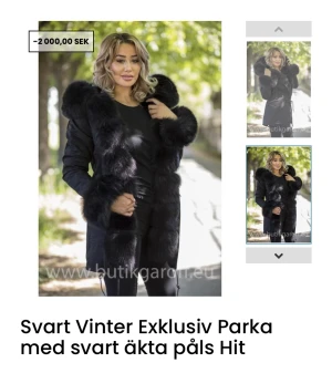 Pälsjacka  - Äkta pälsjacka från garoff andvänd en halv vinter och vill då nu ha en ny jacka därför säljer jag den här. Skriv för egna bilder