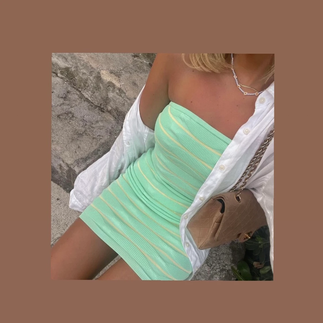 Adoore klänning tube dress short green