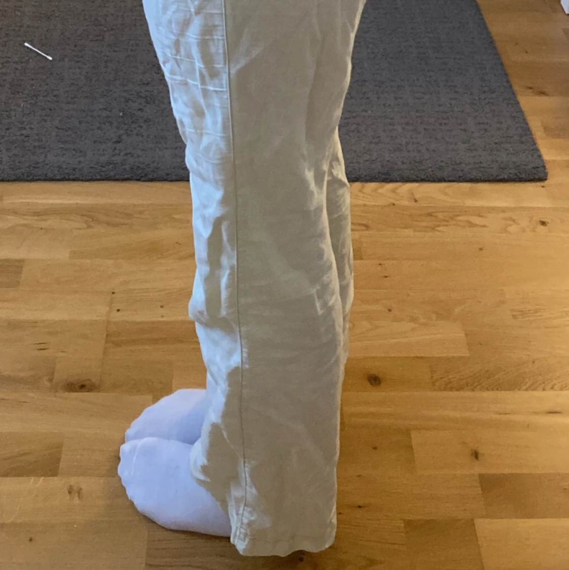 Lågmidjade linnebyxor🤍 - 90