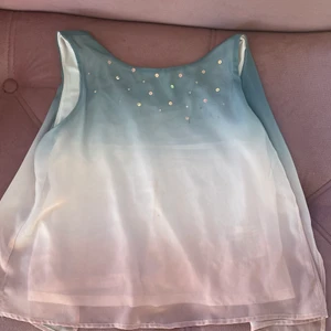 Blus  - Blå rosa blus 