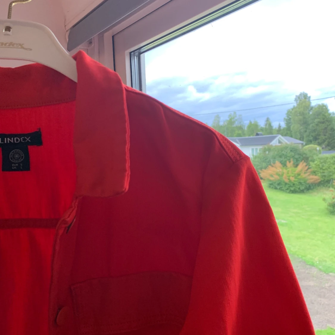 Orangeröd jeansjacka - 91